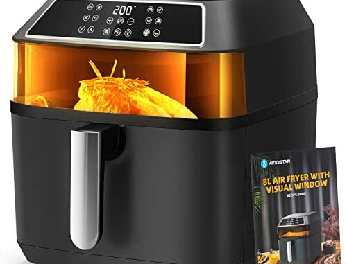 AigostarZaneFreidoradeairesinaceite8L1700Wgranventanadevisualizacin12menspreprogramadosFreidoradeaireconpanelLEDtctilIncluyelibroderecetasLibredeBPA