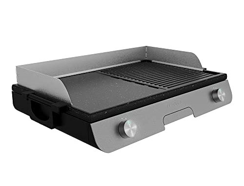 CecotecBarbacoaElctricadeSobremesaPerfectRoast3000Inox3000WSuperficiedecocinadoMixtaRevestimientoAntiadherenteRockstoneTermostatoregulableBandejarecogegrasas