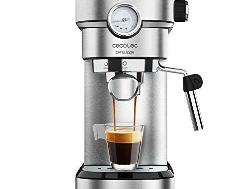 CecotecCafeteraparaEspressosyCappuccinoCafelizzia790SteelPro1350WManometroSistemaThermoblock20BaresModoAutopara12CafsVaporizadorOrientable12LColorAcero