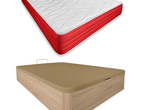DURMETEONLINEPackColchnViscoelsticoLiteReversibleCanapMaderaAbatibleGranCapacidadColorCambria135x190
