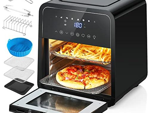 FreidoraAireAcekoolFreidorasinAceite12LHornodeAireCalientecon10ProgramasFreidoradeAireCalienteconAccesoriosPanelLEDVentanaTransparenteSinBPALibrodeRecetasIncluido