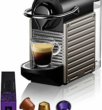 KrupsNespressoPixieXN304TCafeteramonodosisdecpsulasNespressoCompacta19baresApagadoautomtico07lColorGrisTitanio14cpsulasinterior