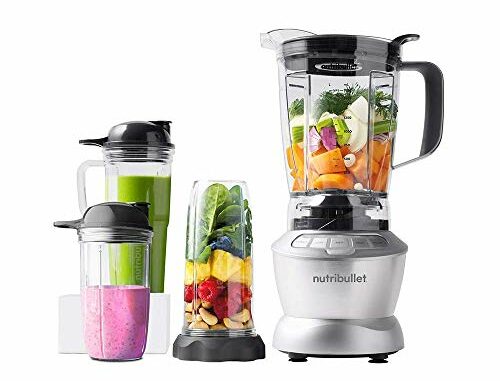 NutribulletNBF285001209SLBatidoracombo1200W18litrosyextractordenutrientesenunorecetarioenespaol3velocidadesfuncinpulsefuncinextraccinmetalgris