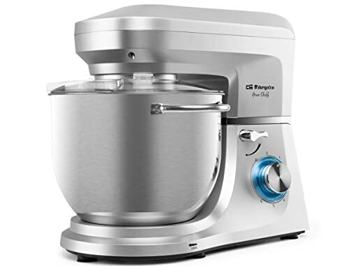 OrbegozoAM8000Amasadora7L6velocidadesmovimientoplanetariobolaceroinoxcabezalbasculantemotorAC1800W