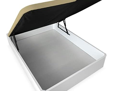 SomniaDescansoCanapAbatibleExtraReforzadoGranCapacidadconTapaTranspirableEsquinasRedondeadas150x190CajnGrosor30mmColorBlanco