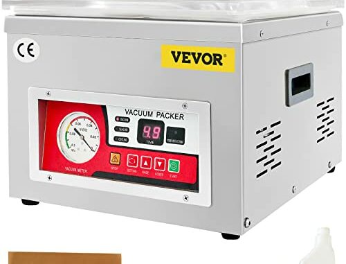 VEVOREnvasadorasalvaco320WMquinadeEnvasadoaVacoAceroInoxidableMquinaSelladoraalVaco33x25cmdeMxTamaodeSelladoHogarSupermercado