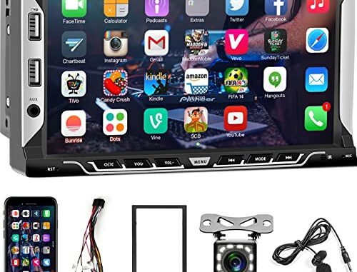 RadioCoche2DINAndroid11GPSPantallaTctil7PulgadasRadioMirrorLinkparaiOSAndroidNavi2DINRDSRadioEstreoCocheBluetoothWiFiFMRadiocon6PuertosUSBCmaraTraseraCableISO