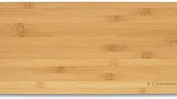 3 Claveles – Tabla de Corte de Bambú, de 33 x 23 x 2cm, cortar y picar alimentoS