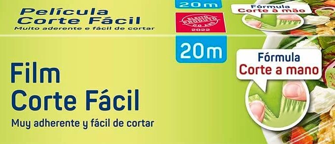 Albal Film Corte Fácil, Papel Film Cocina, Muy resistente, Muy Adherente, Corte a Mano, Fácil de Desenrollar, Envase