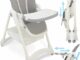 ALMAR Baby Trona de Bebe Evolutiva Gris | Silla de comer para bebe hasta niño 50 kilos, Plegable,