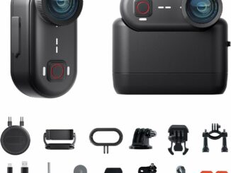 Apexcam K80 Pequeña Cámara Deportiva con 64G 4k WiFi Portable Vlogging Cámara con EIS 10M