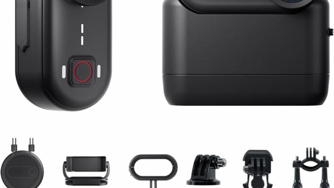 Apexcam K80 Pequeña Cámara Deportiva con 64G 4k WiFi Portable Vlogging Cámara con EIS 10M