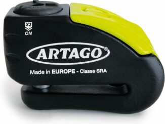ARTAGO 30X10 Candado Moto Alta Gama, Antirrobo Disco 2en1 Sin/Con Alarma Don't Touch 120dB,
