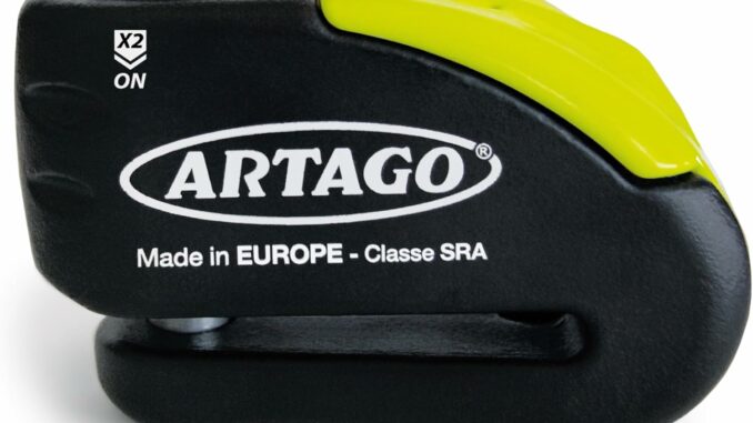ARTAGO 30X10 Candado Moto Alta Gama, Antirrobo Disco 2en1 Sin/Con Alarma Don't Touch 120dB,