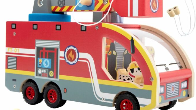 Bombero Juguete Niños Camión Escalera Figuras