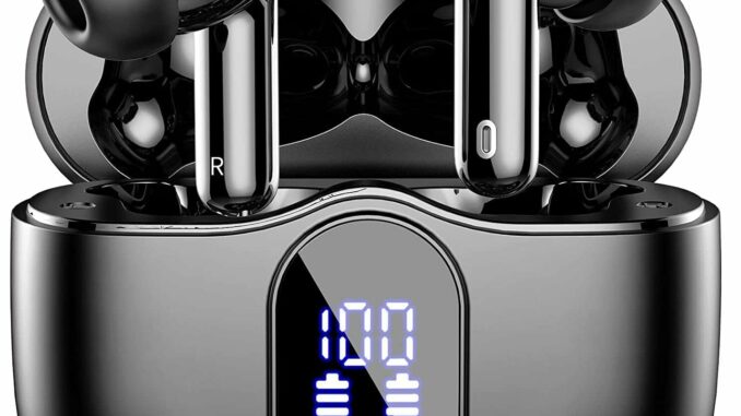 Btootos Auriculares Inalámbricos, Bluetooth 5.3 con HD Micrófono HiFi Estéreo Pantalla LED,