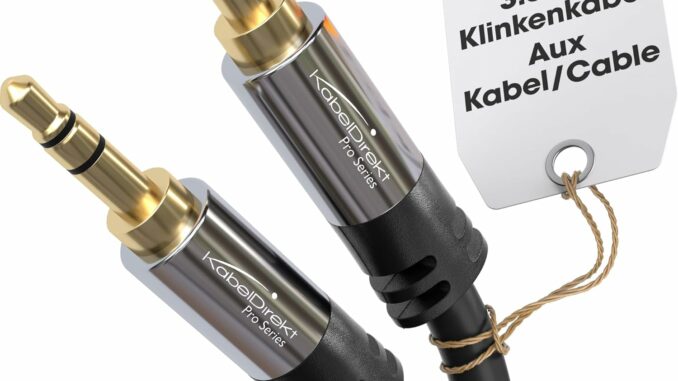 Cable Jack 3.5mm 0.5m con Conectores Metálicos
