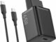 Cargador USB C 65W, Carga Rápida PD3.0 PPS Adaptador Portátil GAN II con Cable USB C Trenzado 2M,