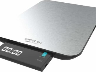 Cecotec Báscula de Cocina Digital Cook Control 9000 Waterproof, Alta Precisión, Acero Inoxidable,