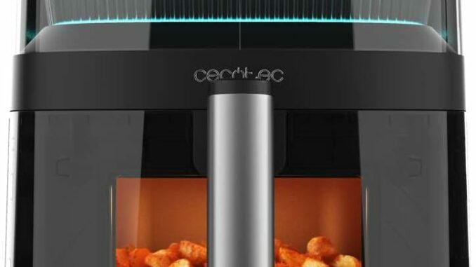 Cecotec Freidora de Aire sin Aceite de 5 L Cecofry Neon 5000 Air Fryer. 1500W, Spray de Agua,