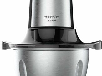 Cecotec Picadora de Carne y Verduras Eléctrica ChopBeat 1500 TitanBlack Steel. 600 W, 4 Cuchillas