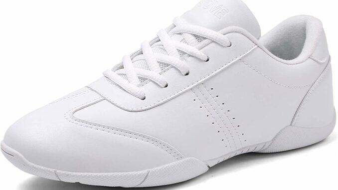CERYTHRINA Zapatos de porristas para Mujer, Transpirables, Ligeros, Blancos, para Entrenamiento,