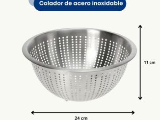 Colador de cocina universal de acero inoxidable, 24 cm