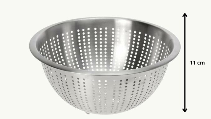 Colador de cocina universal de acero inoxidable, 24 cm