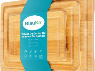 Compra Tabla de Cortar de Madera de Bambú – Juego de 3 Tablas de Madera para Pan, Carne, Queso,