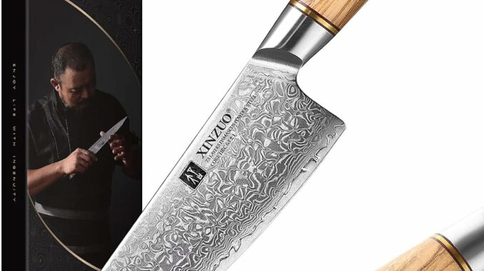 Compra XINZUO 21.2cm Cuchillo de Cocinero Acero en Polvo de Damasco de 73 Capas, Profesional