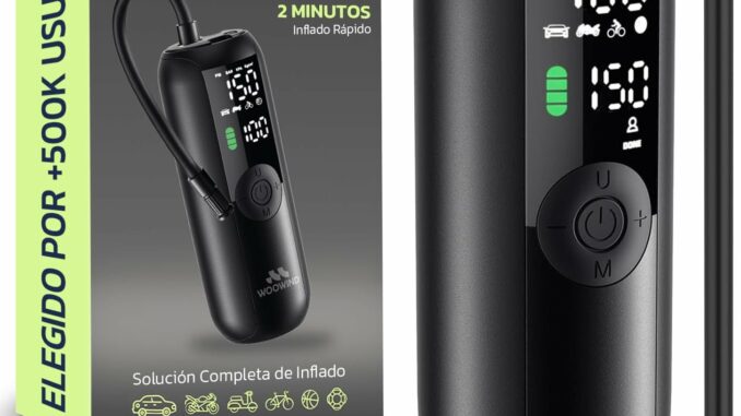 Compresor de Aire Portátil para Inflador Neumáticos Coche