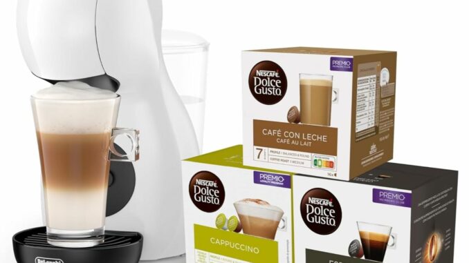 De'Longhi Nescafé Dolce Gusto Piccolo XS EDG110.WB, Cafetera Cápsulas, Incluye 3 Paquetes de