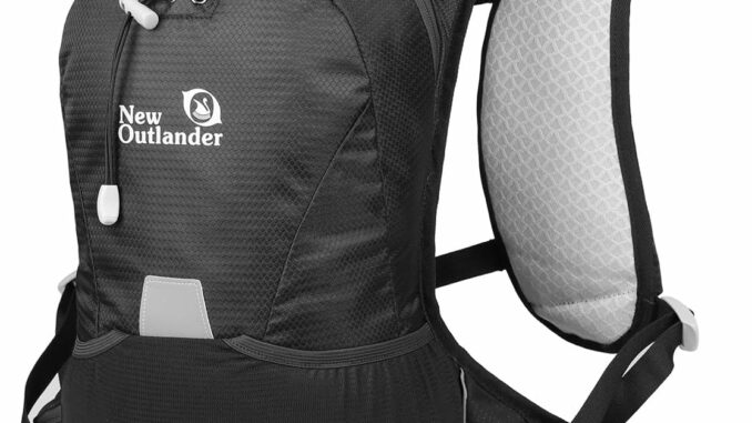 equlup Mochila para caminar, paquete de hidratación para acampar de 12l diseño reflectante liviano