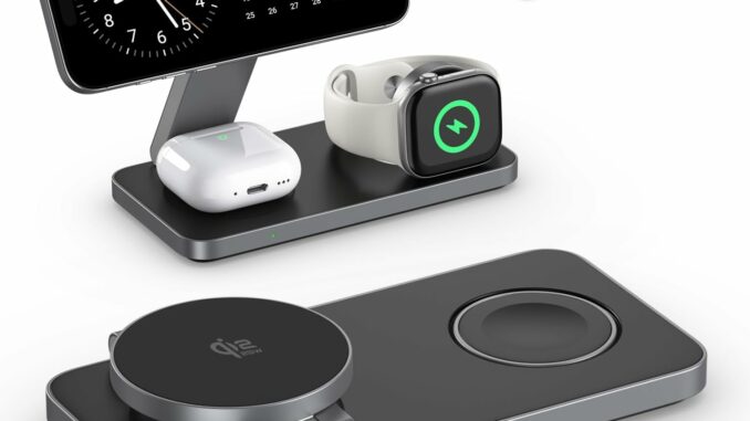 Estación de Carga magnética 3 en 1 25W para iPhone 17e/17/16/15/14/13/12/Air, Compatible con Apple