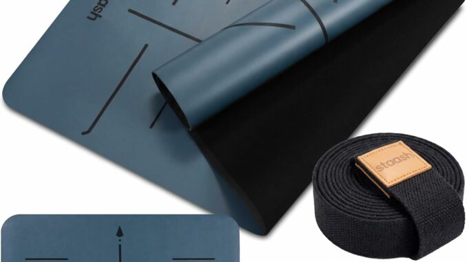 Esterilla de Yoga 10mm Antideslizante con Línea Central