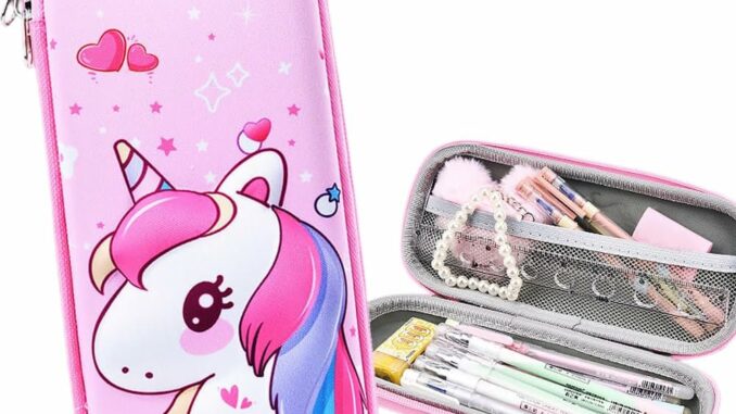 Estuche Escolar Niños Unicornio 3D
