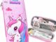 Estuche Escolar Niños Unicornio 3D