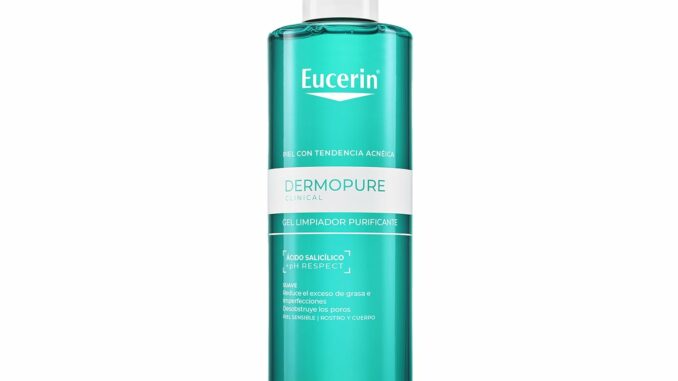 Eucerin DermoPure Clinical Gel Limpiador Purificante (400 ml), gel limpiador con Ácido Salicílico para pieles con