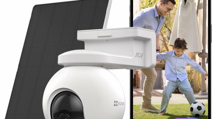 EZVIZ 4K Cámara Vigilancia WiFi Exterior Bateria con Solar,AOV 2.0 360° Cámara Inalámbrica