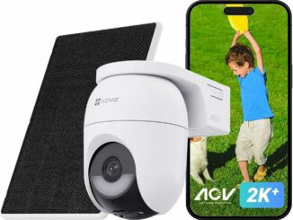 EZVIZ Cámara Vigilancia Exterior WiFi 4MP, AOV 360° con Batería 5200mAh, Detección de Forma