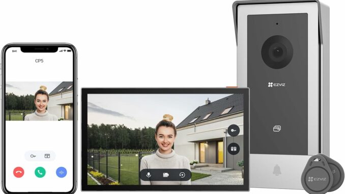 EZVIZ Videoportero WiFi Sistema de Intercomunicación 1080P, 7'' Monitor Táctil a