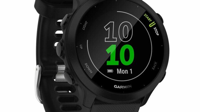 Garmin Forerunner 55, Reloj inteligente para running con GPS, Planes de entrenamiento,