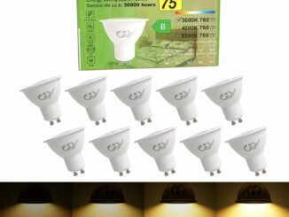 GY Bombilla LED GU10 Regulable 4.9W 780LM, 3000K Blanco Cálido, 110° Ángulo de Haz, Ahorro de