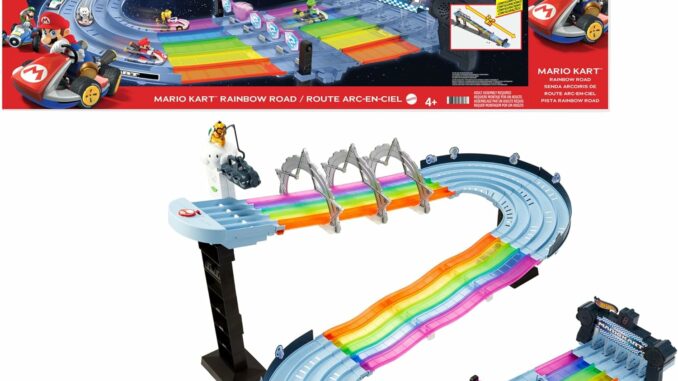 Hot Wheels Mario Kart Rainbow Road Set