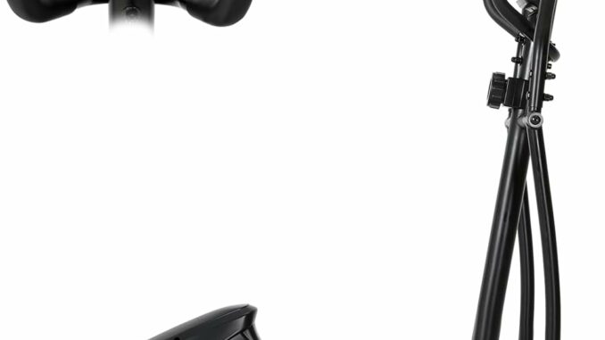 ISE Bicicleta Elíptica para casa con zancada de 28 cm, eliptica con, 8 Niveles de Sistema magnético