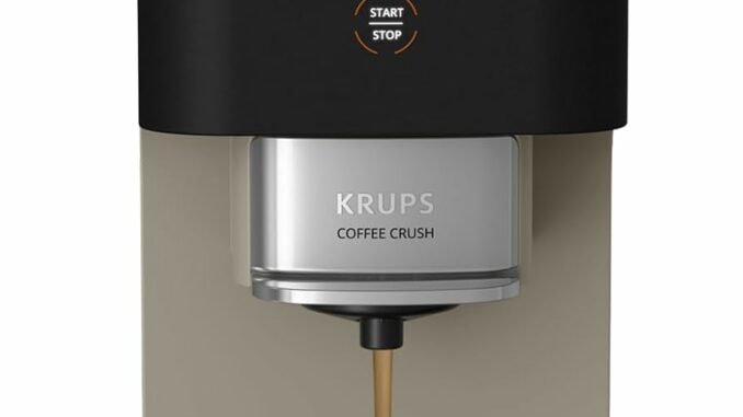KRUPS Coffee Crush, Cafetera automática, Café en Grano y Molido, 15 Bares, 3 recetas de café, 3