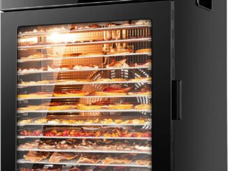 Kwasyo Deshidratador de Alimentos de 12 Bandejas de Acero Inoxidable, Todo en Negro, Estructura de