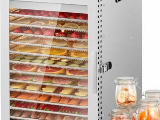Kwasyo Deshidratador de Alimentos de Acero Inoxidable con 12 Bandejas, Secado eficiente de 360° con