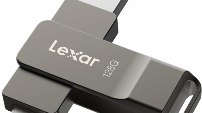 Lexar D40E 128 GB Unidad de Almacenamiento USB 3.2 Gen 1 Type-C Unidad Flash USB-C Carcasa de Metal