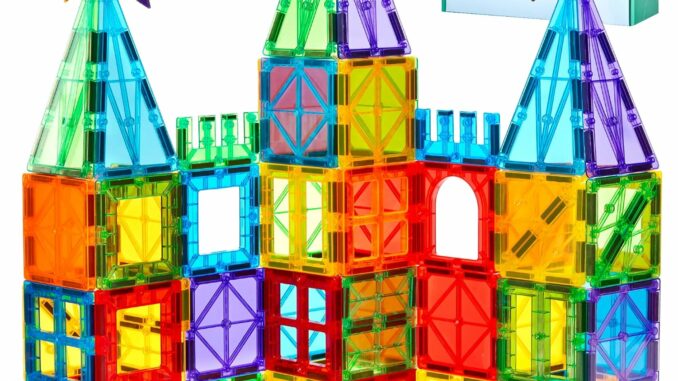 Magnetic Tiles Niños 100 Piezas Construccion Colores